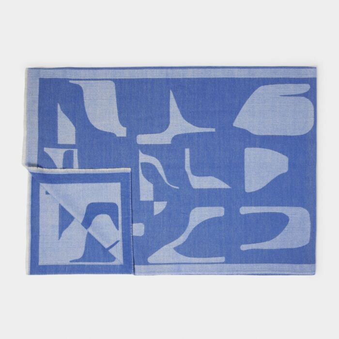 Katie Loxton Printed Blanket Scarf - Cobalt Blue